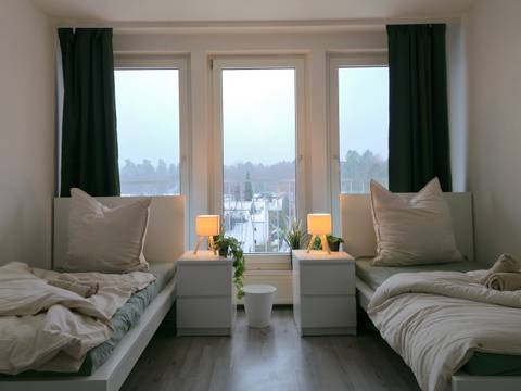 Monteurwohnung Heusenstamm – 4 Betten, Parkplatz & Balkon