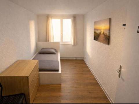 Monteurzimmer in Rüsselsheim, 5 Einzelbetten, Parkplatz