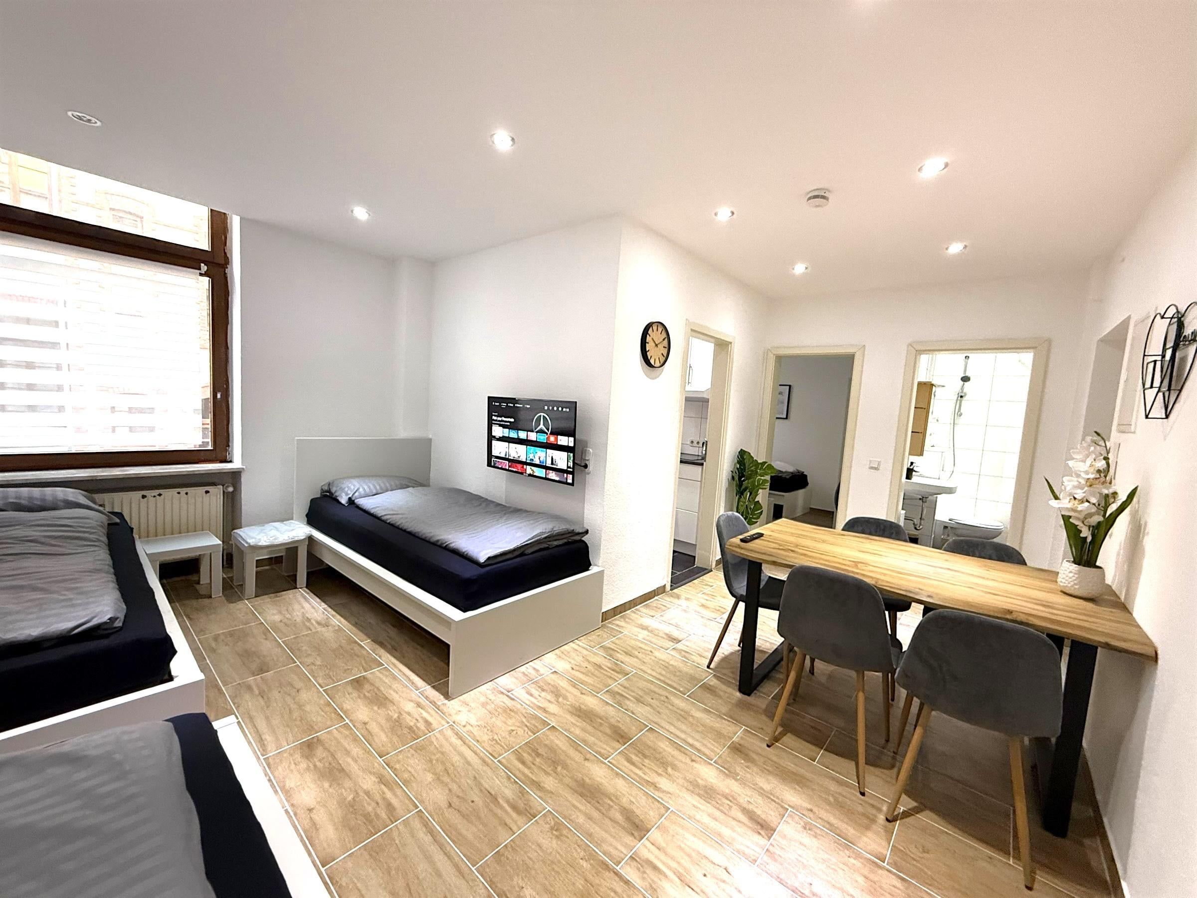 Monteurwohnung Wiesbaden-Westend, 5 Einzelbetten, saniert